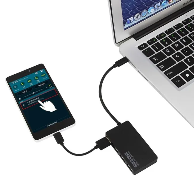 Alfais 4856 Type C Usb 3.1 4 Port USB 3.0 2.0 Hub Çoğaltıcı Çoklayıcı Dönüştürücü Switch