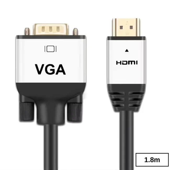 Alfais 6006 HDMI To VGA Görüntü Çevirici Dönüştürücü Adaptör Monitör Kablosu 1,8m