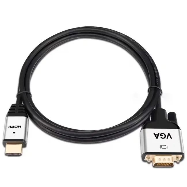 Alfais 6006 HDMI To VGA Görüntü Çevirici Dönüştürücü Adaptör Monitör Kablosu 1,8m