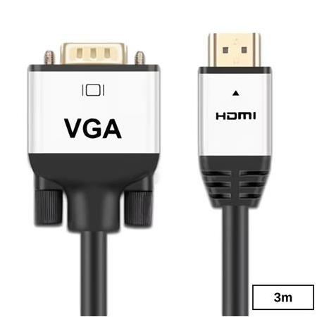Alfais 6007 HDMI To VGA Görüntü Çevirici Dönüştürücü Adaptör Monitör Kablosu 3m