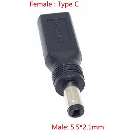 Alfais 4321 Type C To Dc 5V Pd 5.5*2.1mm Power Şarj Çevirici Dönüştürücü Adaptör