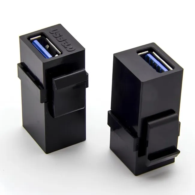 Alfais 6088 USB 3.0 A Dişi To Dişi Keystone Jack Adaptör Çevirici Uzatma Dönüştürücü Ara Bağlantı