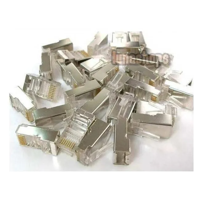 Alfais 4221 Metal RJ45 Cat5 Jack Konnektör Uç Lan Ethernet 100 Adet Adsl Network Cak Jak Demir