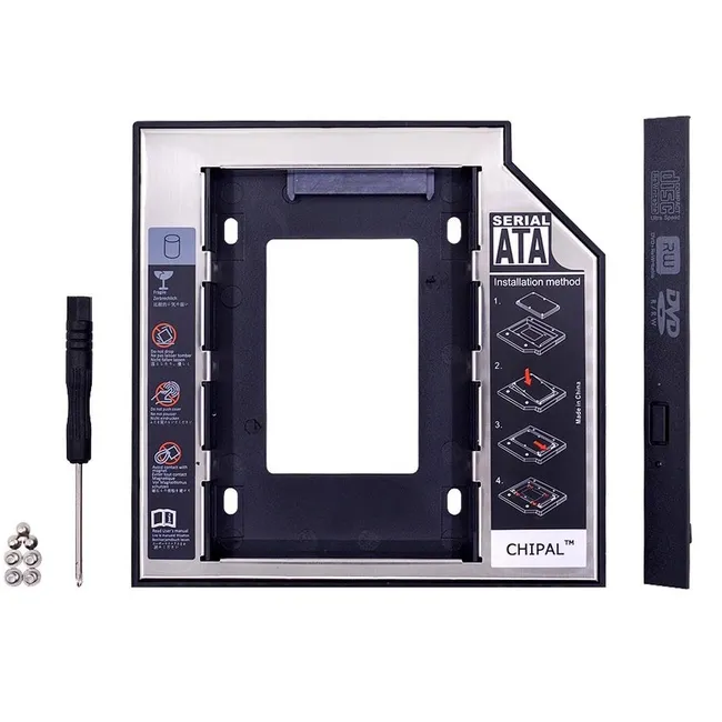 Alfais 4716 9.5mm Sata Hdd Harddisk Caddy Kızak Kutu Laptop Ssd Notebook İkinci Hdd Takma