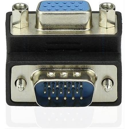 Alfais 4061 Vga Dirsek 90 Derece Köşe Adaptörü Monitör Görüntü Kablo Ucu Çevirici