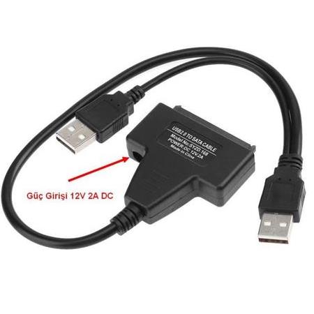 Alfais 5142 Usb 3.0 2.5 3.5 İnç Sata Hdd SSD Hard Disk Çevirici Dönüştürücü Kablosu
