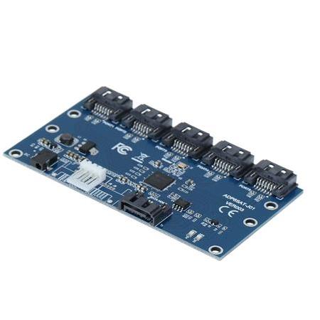 Alfais 5136 1 To 5 Sata Port Hub Çoklayıcı Swıtch Adaptör Splitter Kart Çevirici 4 Çoklu