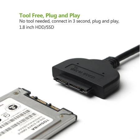 Alfais 5132 Usb 3.0 To Micro Sata 1.8 İnç Ssd 7+9 Pin Hdd Hard Disk Kablosu