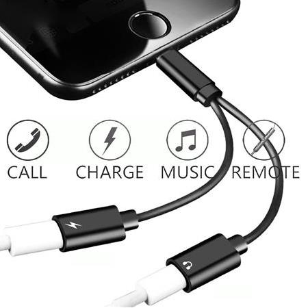 Alfais 4313 Lightning Kulaklık Şarj Çoklayıcı Çevirici Dönüştürücü Adaptör (iphone 7 8 X 11 Plus)