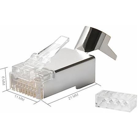 Alfais 4229 Cat7 Rj45 Jack İnternet Patch Kablo Ucu Konnektör Jak (10 Adet)
