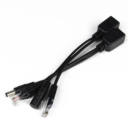 Alfais 4252 Ip Kamera RJ45 Kablosu Poe Set Ethernet Cat5 Adaptör Güç Power KablosuA