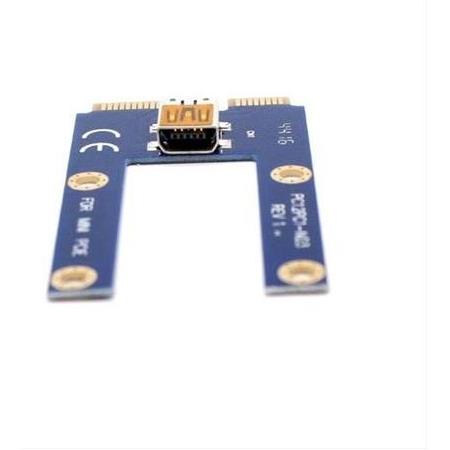 Alfais 4276 Pci-E 1x To 16X Mini USB 3.0 Riser Yükseltici Uzatma Kartı