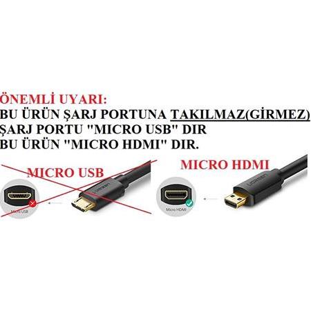 Alfais 4281 Micro Hdmi To Hdmi Çevirici Mikro Dönüştürücü Adaptör Tv Kablosu Tablet/Laptop