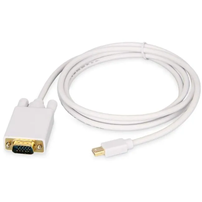 Alfais 4323 Mini Displayport To Vga Çevirici Dönüştürücü Adaptör Thunderbolt Kablosu 1.8M