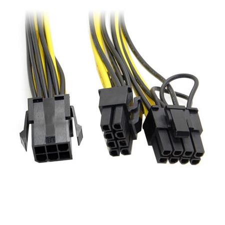 Alfais 4302 Pci e 8 Pin (6+2) 2X Pci-e Ekran Kartı Power Çoklayıcı Kablosu