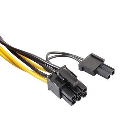 Alfais 4302 Pci e 8 Pin (6+2) 2X Pci-e Ekran Kartı Power Çoklayıcı Kablosu