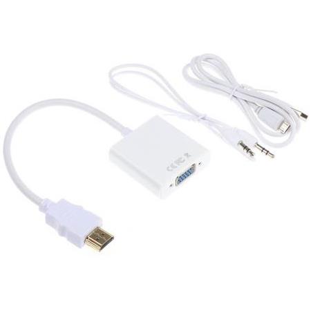 Alfais 4305 Hdmi To Vga Power Güç Ses Destekli Çevirici Dönüşütürücü Adaptör