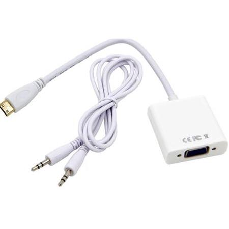 Alfais 4307 Mini Hdmi To Vga Ses Destekli Çevirici Dönüştürücü Adaptör