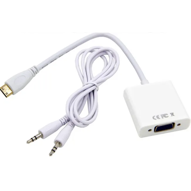 Alfais 4307 Mini Hdmi To Vga Ses Destekli Çevirici Dönüştürücü Adaptör