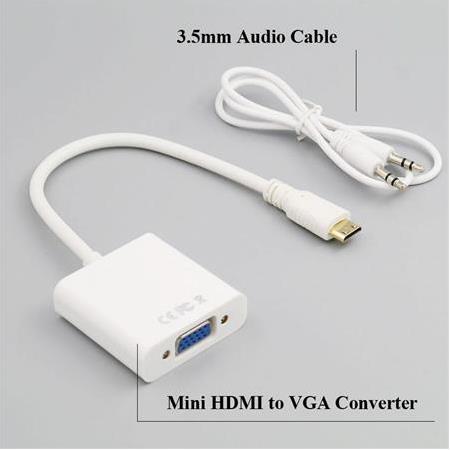 Alfais 4307 Mini Hdmi To Vga Ses Destekli Çevirici Dönüştürücü Adaptör