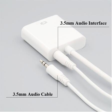 Alfais 4307 Mini Hdmi To Vga Ses Destekli Çevirici Dönüştürücü Adaptör