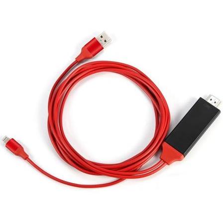 Alfais 4308 Lightning Hdmi Çevirici Dönüştürücü Tv Kablosu (iPhone 5/6/7/8/X/Xr/Xs Plus İçin)