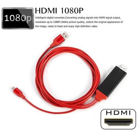 Alfais 4308 Lightning Hdmi Çevirici Dönüştürücü Tv Kablosu (iPhone 5/6/7/8/X/Xr/Xs Plus İçin)