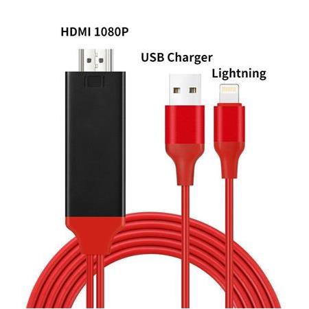 Alfais 4308 Lightning Hdmi Çevirici Dönüştürücü Tv Kablosu (iPhone 5/6/7/8/X/Xr/Xs Plus İçin)