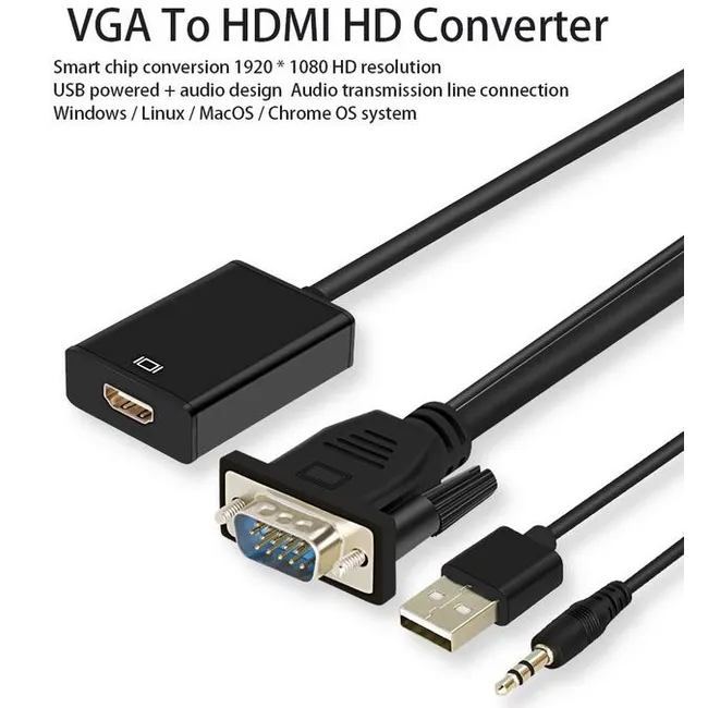 Alfais 4310 Vga To Hdmi Çevirici Dönüştürücü Adaptör Kablosu
