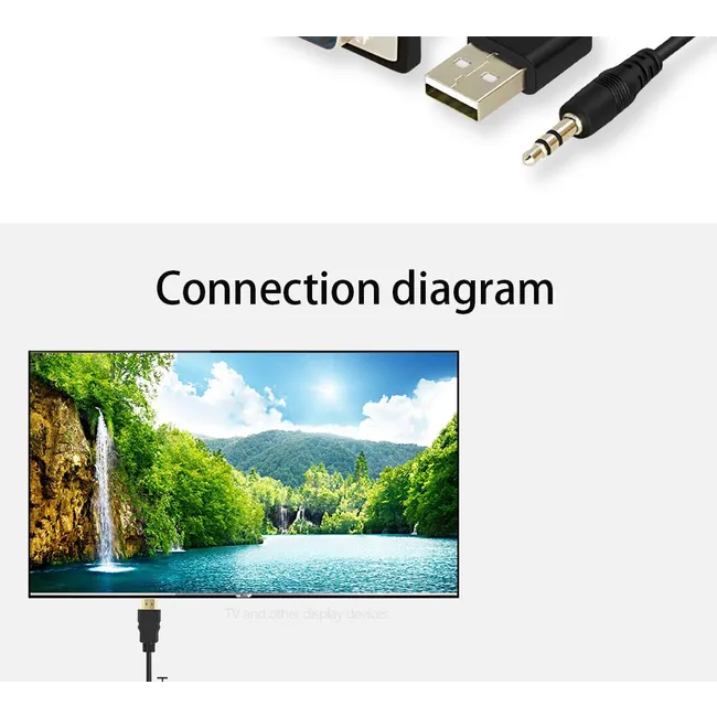 Alfais 4310 Vga To Hdmi Çevirici Dönüştürücü Adaptör Kablosu