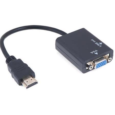 Alfais 4289 Hdmi To Vga Ses Destekli Monitör Dönüştürücü Kablo Çevirici Adaptör