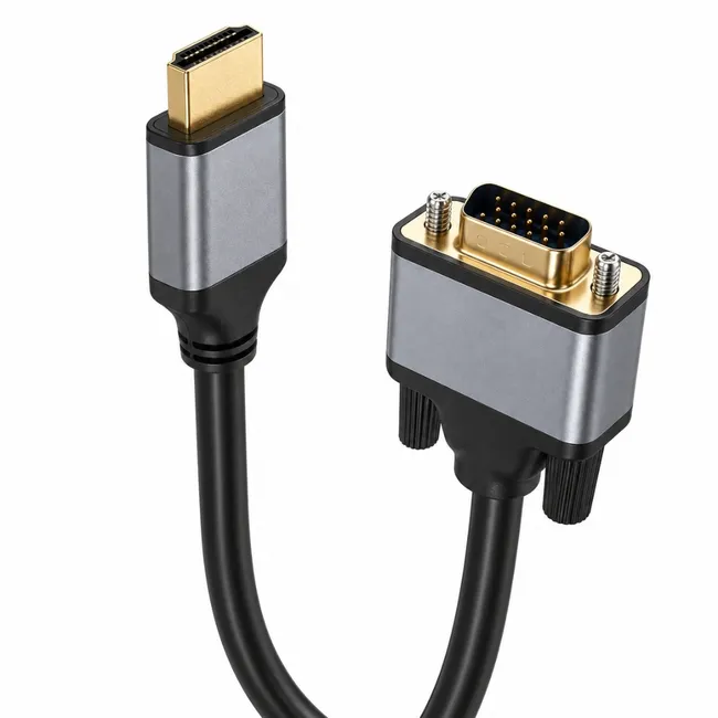Alfais 6100 HDMI To VGA Görüntü Çevirici Dönüştürücü Adaptör Monitör Uydu Tv Kablosu 1m