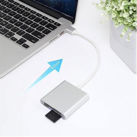 Alfais 4347 USB 3.0 To SD CF TF Micro SD Çevirici Dönüştürücü Kart Okuyucu