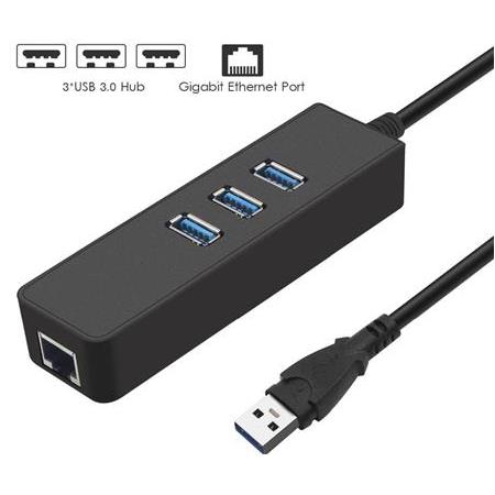 Alfais 4263 Usb 3.0 To Ethernet Gigabit Rj45 3 Port Hub Çoklayıcı Adaptör