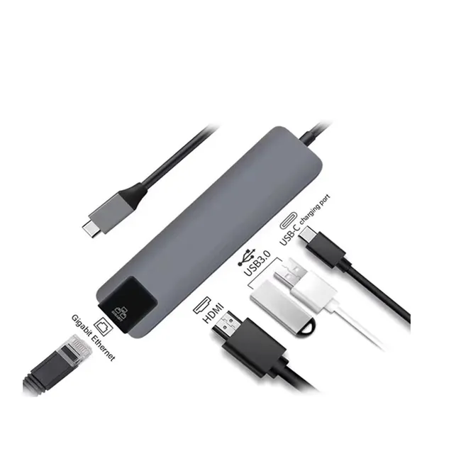 Alfais 4332 USB 3.1 Type C To Hdmi 2xusb 3.0 Gigabit Ethernet Çevirici Dönüştürücü Adaptör