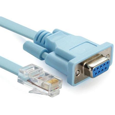 Alfais 4335 RJ45 To RS232 9 Pin CAT5E 6 Çevirici Dönüştürücü Adaptör Ethernet Kablosu