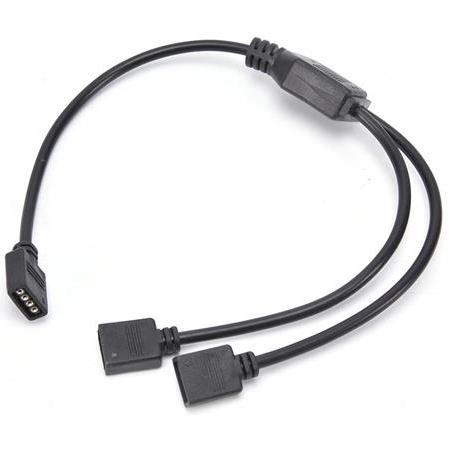 Alfais 4374 RGB Şerit 4 Pin LED Çoklayıcı Splitter Tek Kumanda 2 Çıkış