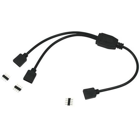 Alfais 4374 RGB Şerit 4 Pin LED Çoklayıcı Splitter Tek Kumanda 2 Çıkış