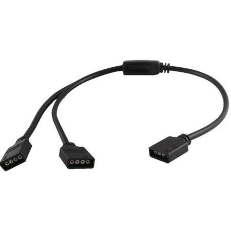 Alfais 4374 RGB Şerit 4 Pin LED Çoklayıcı Splitter Tek Kumanda 2 Çıkış
