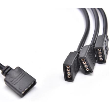 Alfais 4375 RGB Şerit 4 Pin LED Çoklayıcı Splitter Tek Kumanda 3 Çıkış