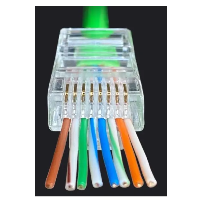 Alfais 4381 Yeni Nesil Delikli Cat6 Ez Rj45 Konnektör Utp Jack (100 Adet)