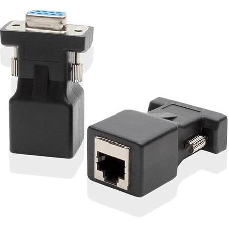 Alfais 4349 RS232 To RJ45 9 Pin Ethernet Adaptör Ekleme Ek Uzatıcı Extender Çevirici Dönüştürücü 30M