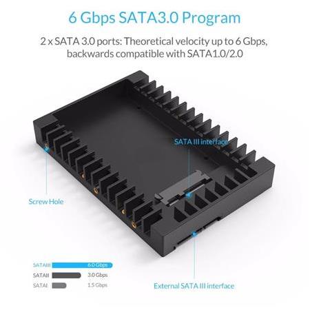 Alfais 4351 SSD ve 2.5 Disk Için To 3.5 Çevirici Dönüştürücü Kızak Yuvası Montaj Aparatı