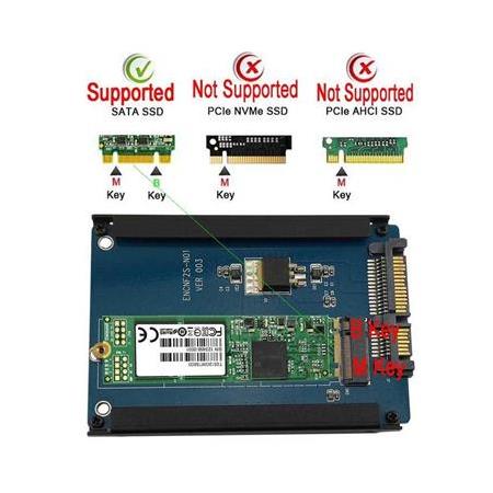 Alfais 4358 B+M Key M.2 NGFF SSD To 2.5 Sata HDD Harddisk Kutusu