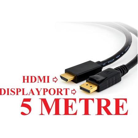 Alfais 5108 Displayport To Hdmi Çevirici Dönüştürücü Adaptor Kablosu 5 Metre
