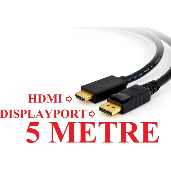 Alfais 5108 Displayport To Hdmi Çevirici Dönüştürücü Adaptor Kablosu 5 Metre