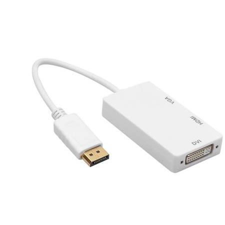 Alfais 5056 Displayport To Hdmi Vga Dvi Çevirici Dönüştürücü Adaptor