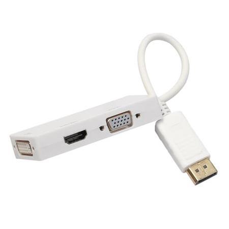 Alfais 5056 Displayport To Hdmi Vga Dvi Çevirici Dönüştürücü Adaptor