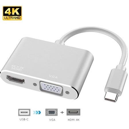 Alfais 4366 Usb Type C To Hdmi Vga 3.1 4K Çevirici Dönüştürücü Adaptör