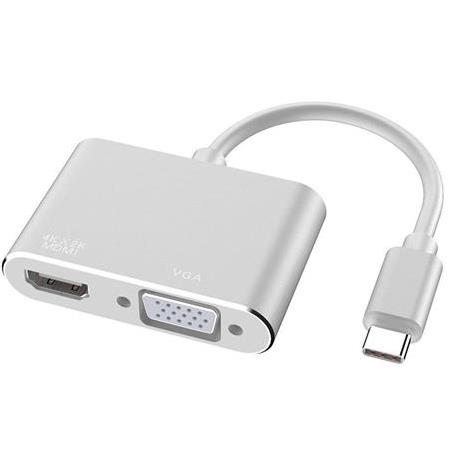 Alfais 4366 Usb Type C To Hdmi Vga 3.1 4K Çevirici Dönüştürücü Adaptör